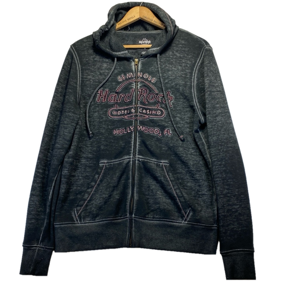 Women's Hard Rock Embroidered Cafe Long Sleeve Graphic T-Shirt Sz Medium Orlando